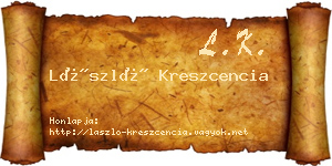 László Kreszcencia névjegykártya